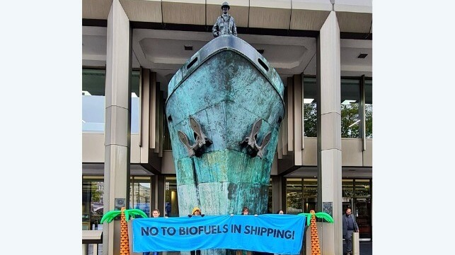 biofuel protest at IMO
