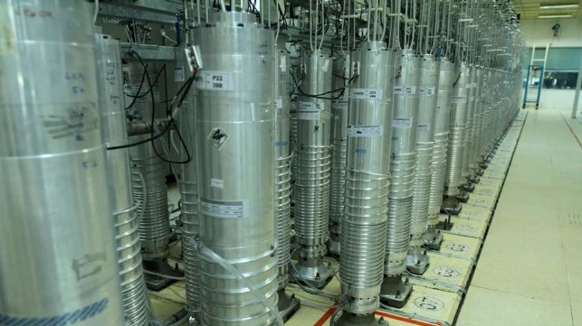 Centrifuges used in uranium enrichment at an Iranian nuclear facility (file image courtesy AEOI)