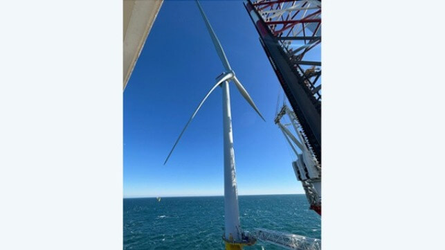 offshore wind turbine installed