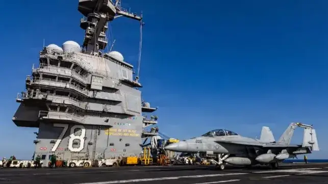 Flight deck aboard USS Ford, March 6 (USN)