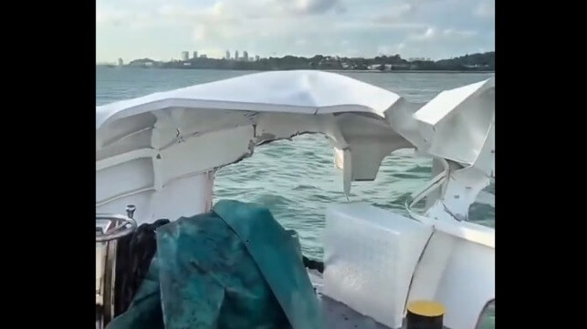 Horizon 9's bow damage