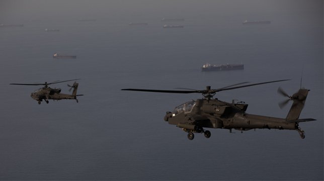US helicopters over Strait of Hormuz