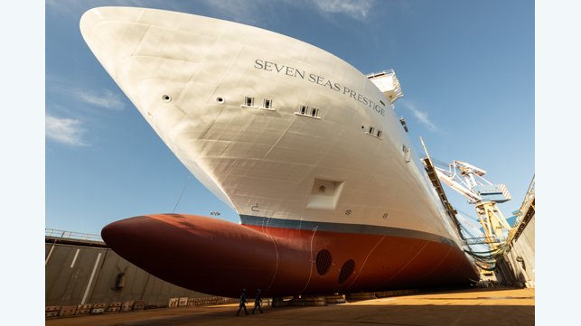 cruise ship in dry dock