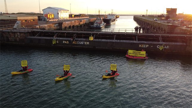 Greenpeace protest Dunkirk France