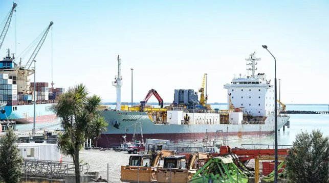 New Zealand flagged cement carrier