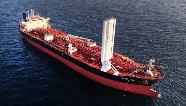 wing sail on MR tanker