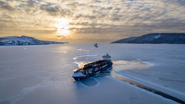containership in the Arctic