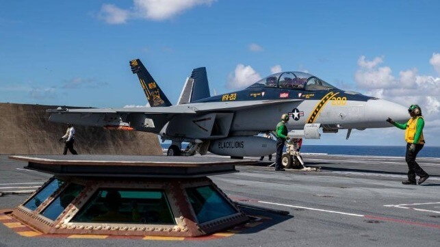The supercarrier USS Gerald R. Ford is among the assets positioned off Venezuela (USN file image)