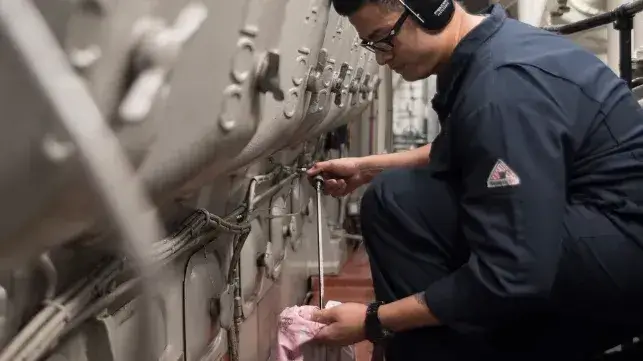 USS Wasp emergency generator